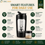 TrueTrend™ Portable Electric Protein Shaker Bottle – 500ml USB-C Rechargeable Vortex Mixer 🌪️💪