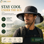 TrueTrend™ Solar-Powered Cooling Sun Hat – Dual Fan Wide-Brim Hat for Outdoor Comfort ☀️🧢
