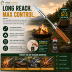 TrueTrend™ Extendable Outdoor Fire Starter Torch – Portable Butane Gas Lighter for Camping & BBQ