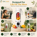 TrueTrend™ Portable Rechargeable Blender – 450ml Personal Smoothie Maker for Home, Office & Travel 🥤✨