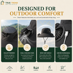 TrueTrend™ Solar-Powered Cooling Sun Hat – Dual Fan Wide-Brim Hat for Outdoor Comfort ☀️🧢