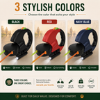 TrueTrend™ Dual Retractable Dog Leash – 2-in-1 Tangle-Free Leash with Built-in LED & Waste Bag Holder