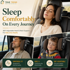TrueTrend™ 360° Adjustable Car Headrest Pillow – Ergonomic Neck Support for Kids & Adults 🚗✨
