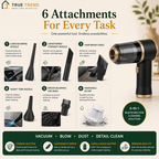 TrueTrend™ 6-in-1 Cordless Handheld Vacuum & Air Duster – Powerful Portable Cleaning for Car, Home & Office 🌪️
