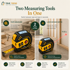 True Trend™ 2-in-1 Digital Laser Tape Measure